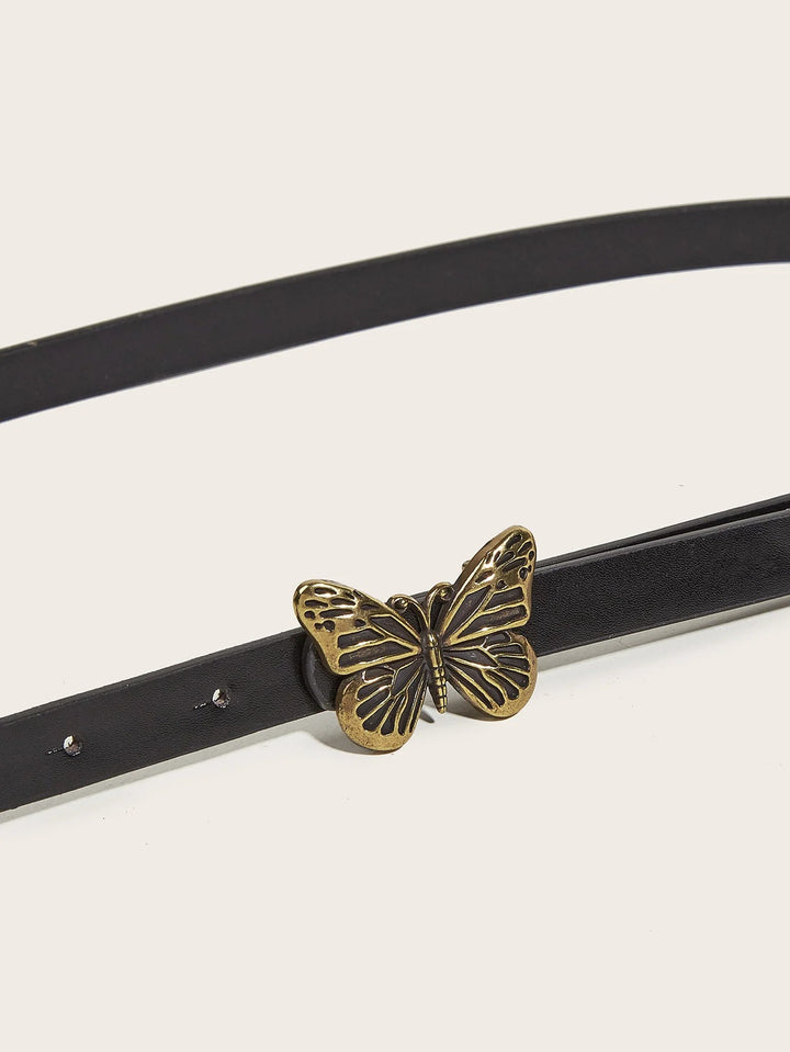 Bronze Butterfly Accent Retro Women's Belt-State of Style