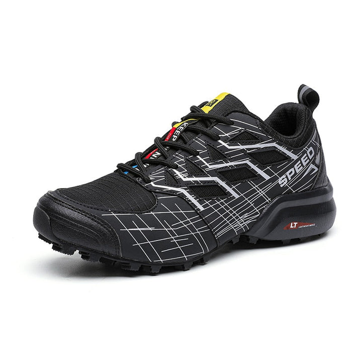 BrookSneaks | Men's Durable Hiking Shoes for Outdoor Adventures-Black & White-6.0-State of Style