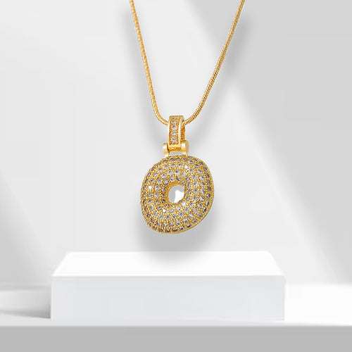 Bubble Letters Necklace with Pendant - LuxeLette-O-State of Style