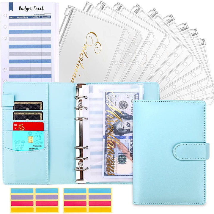 BudgetPro Budget Binder with Cash Envelope System-Blue-State of Style