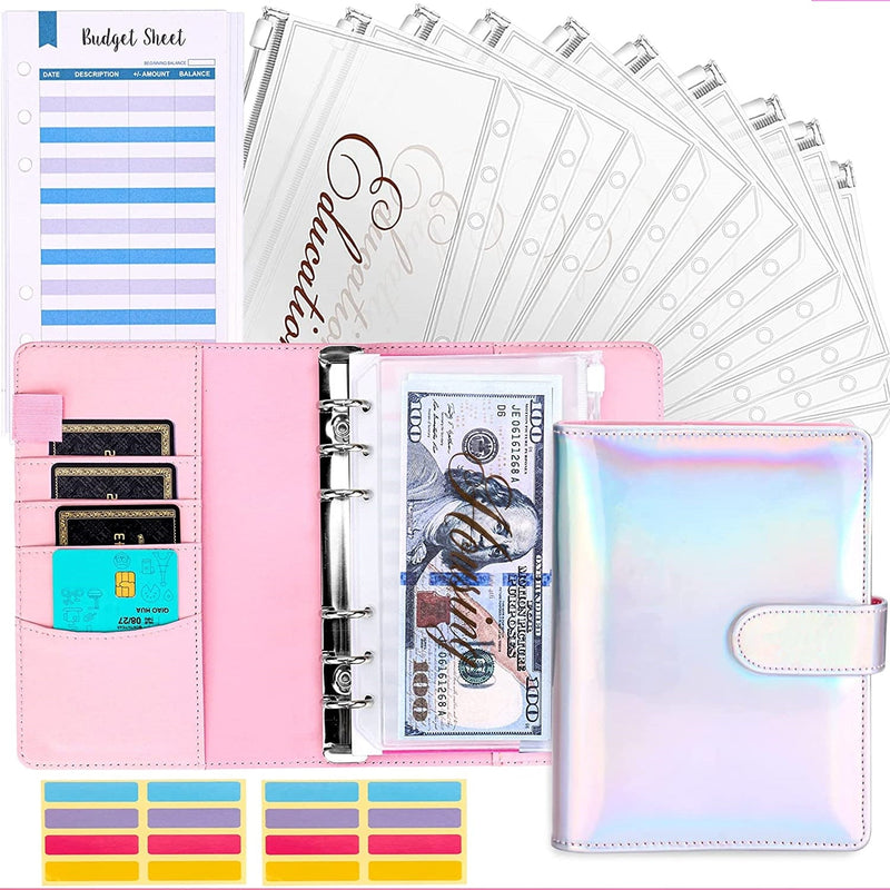 BudgetPro Budget Binder with Cash Envelope System-Glossy Blue-State of Style