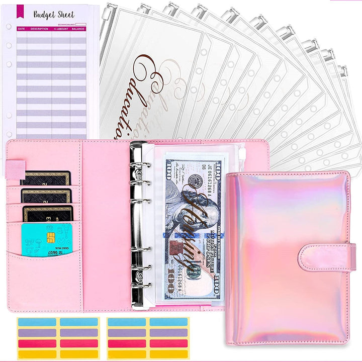 BudgetPro Budget Binder with Cash Envelope System-Glossy Pink-State of Style