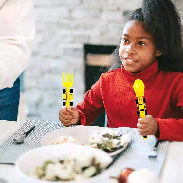 Bulldozer Kids Cutlery Set - ConstructoFork-Set of 3 Forks-State of Style
