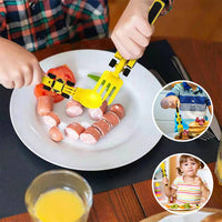 Bulldozer Kids Cutlery Set - ConstructoFork-Set of 3 Forks-State of Style