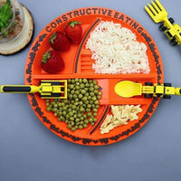 Bulldozer Kids Cutlery Set - ConstructoFork-Set of 3 Forks-State of Style