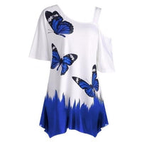 Butterfly Top | Lightweight & Comfortable Women's Blouse-Blue-S-State of Style