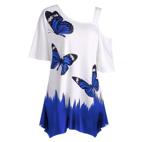 Butterfly Top | Lightweight & Comfortable Women's Blouse-Blue-S-State of Style
