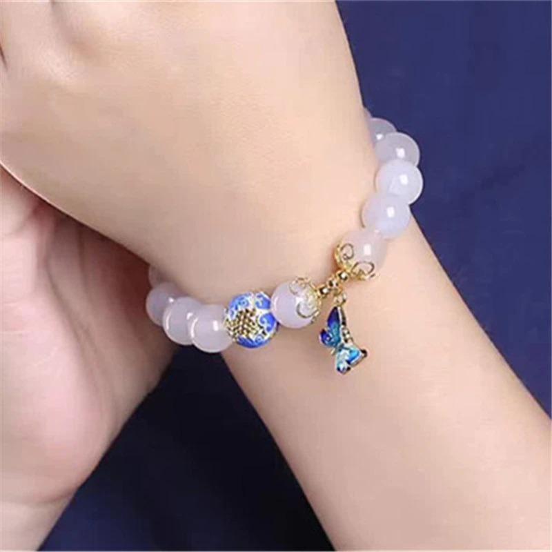 Butterfly White Agate Bracelet – Evelina-State of Style