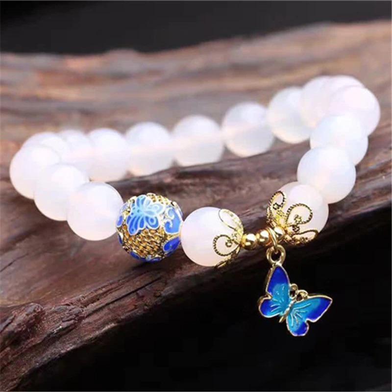 Butterfly White Agate Bracelet – Evelina-State of Style