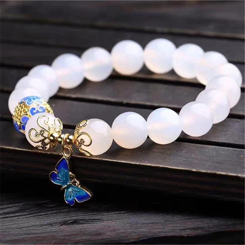 Butterfly White Agate Bracelet – Evelina-State of Style