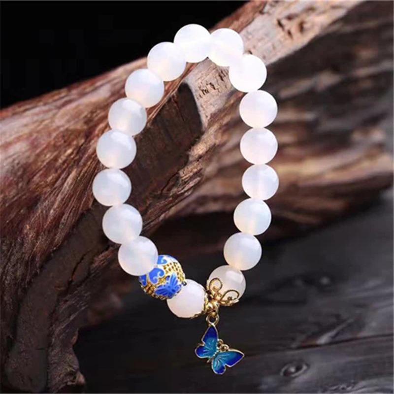Butterfly White Agate Bracelet – Evelina-State of Style
