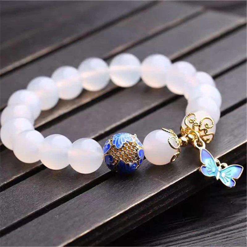 Butterfly White Agate Bracelet – Evelina-State of Style