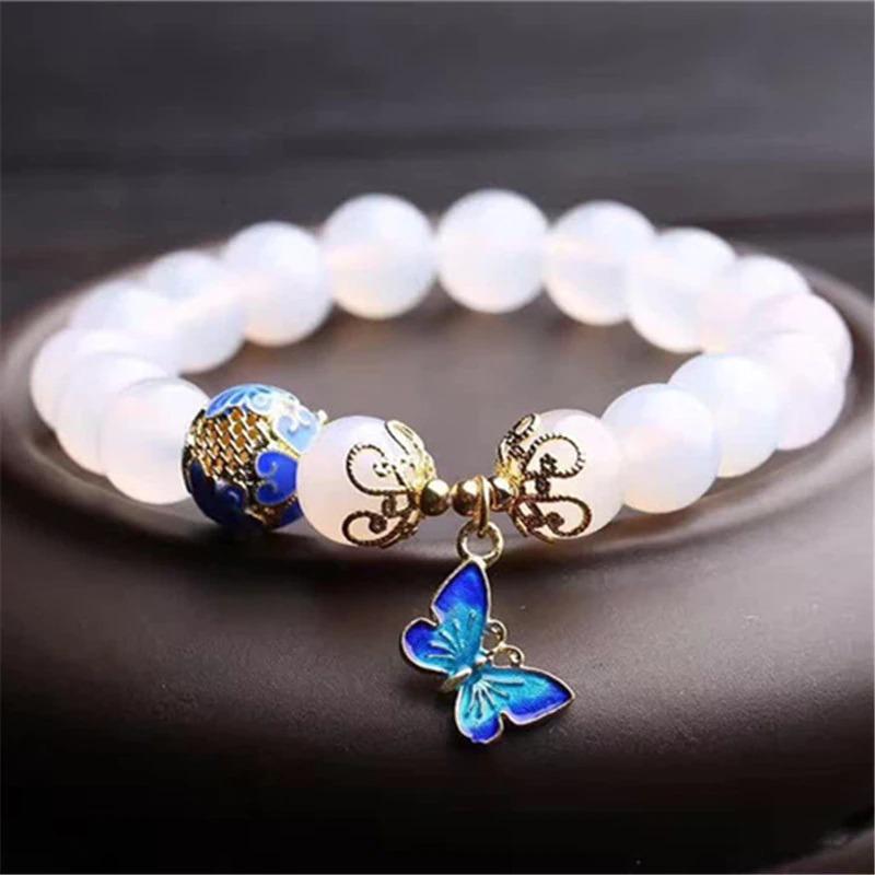 Butterfly White Agate Bracelet – Evelina-State of Style