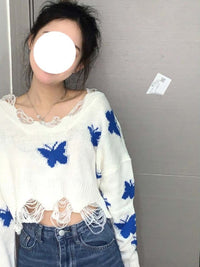 ButterflySweater | Women's Cosy & Stylish Knit Jumper-White-S-State of Style