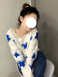 ButterflySweater | Women's Cosy & Stylish Knit Jumper-White-S-State of Style