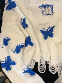 ButterflySweater | Women's Cosy & Stylish Knit Jumper-White-S-State of Style