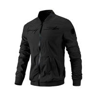 Embroidered men's bomber jacket for transitional weather – Leon