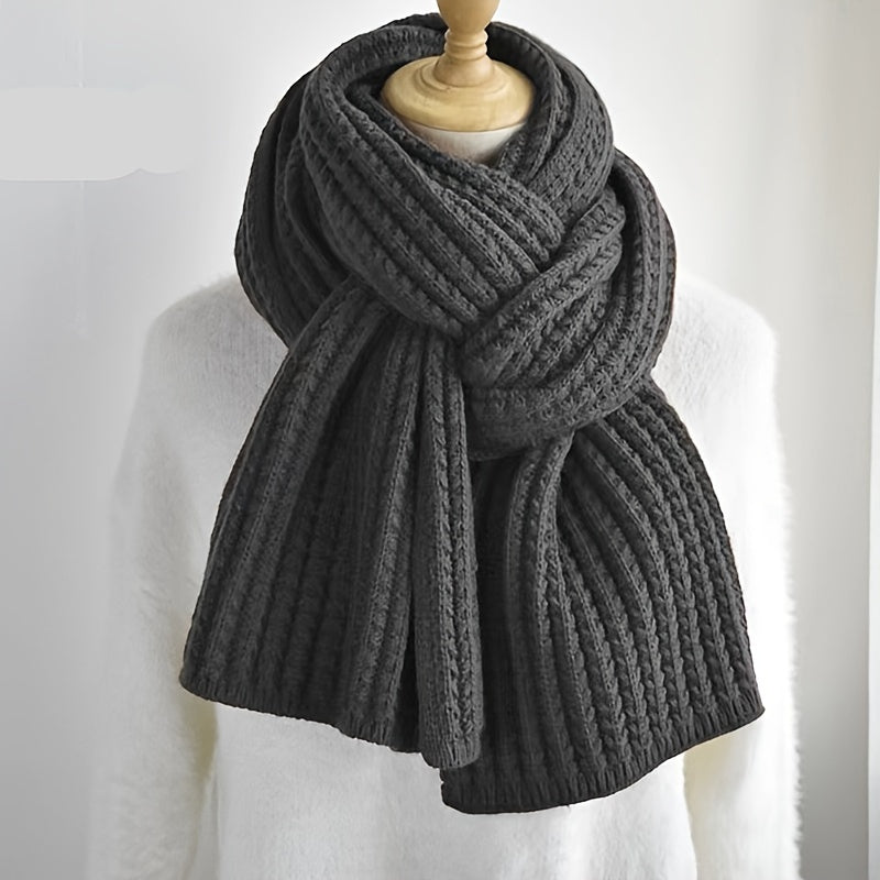 Unisex knitted scarf with geometric pattern – Matteo