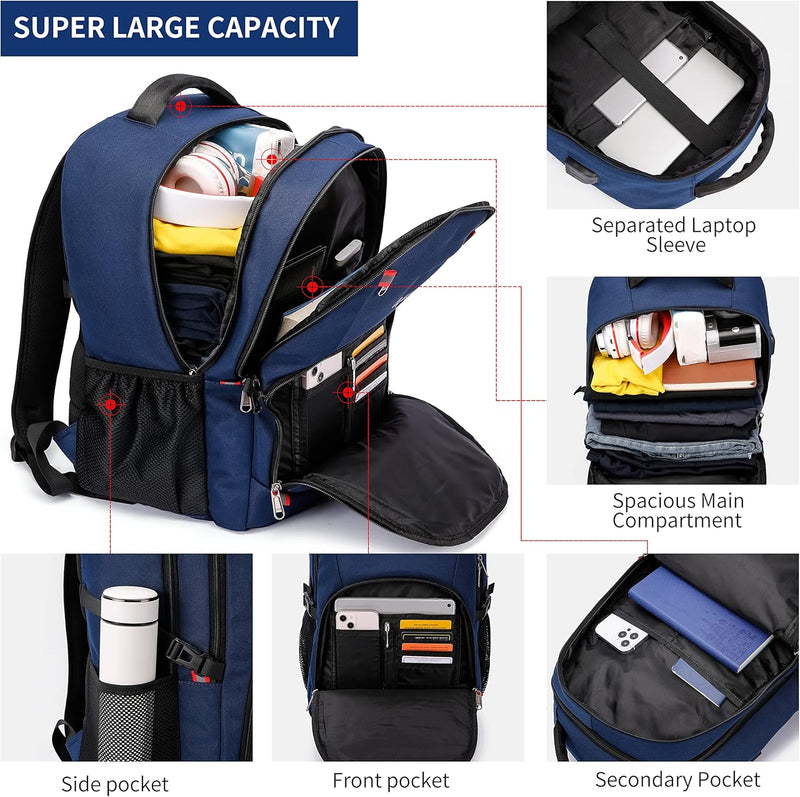 Water-Resistant Laptop Backpack with USB Port & Anti-Theft Design – TechPro (1+1 FREE Limited Promo)