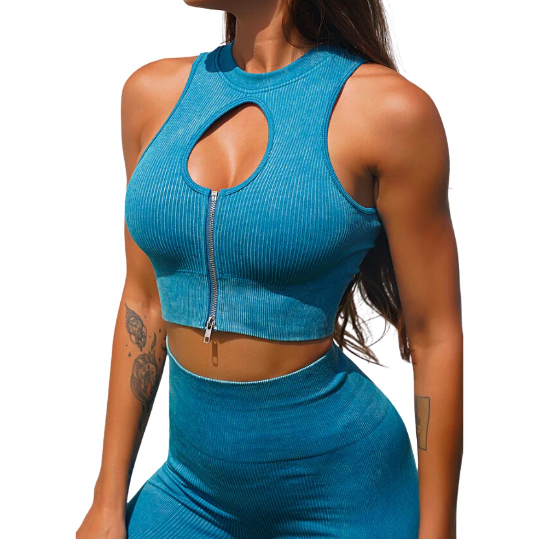Caitlyn Fitness Outfit Set-Black-Shorts-S-State of Style
