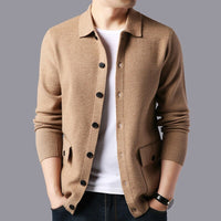 CalebsVest | Men's High-Collar Wool Vest for a Sophisticated Look-Khaki-XS-State of Style