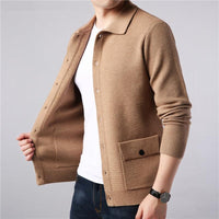 CalebsVest | Men's High-Collar Wool Vest for a Sophisticated Look-Khaki-XS-State of Style