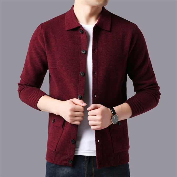 CalebsVest | Men's High-Collar Wool Vest for a Sophisticated Look-Red-XS-State of Style