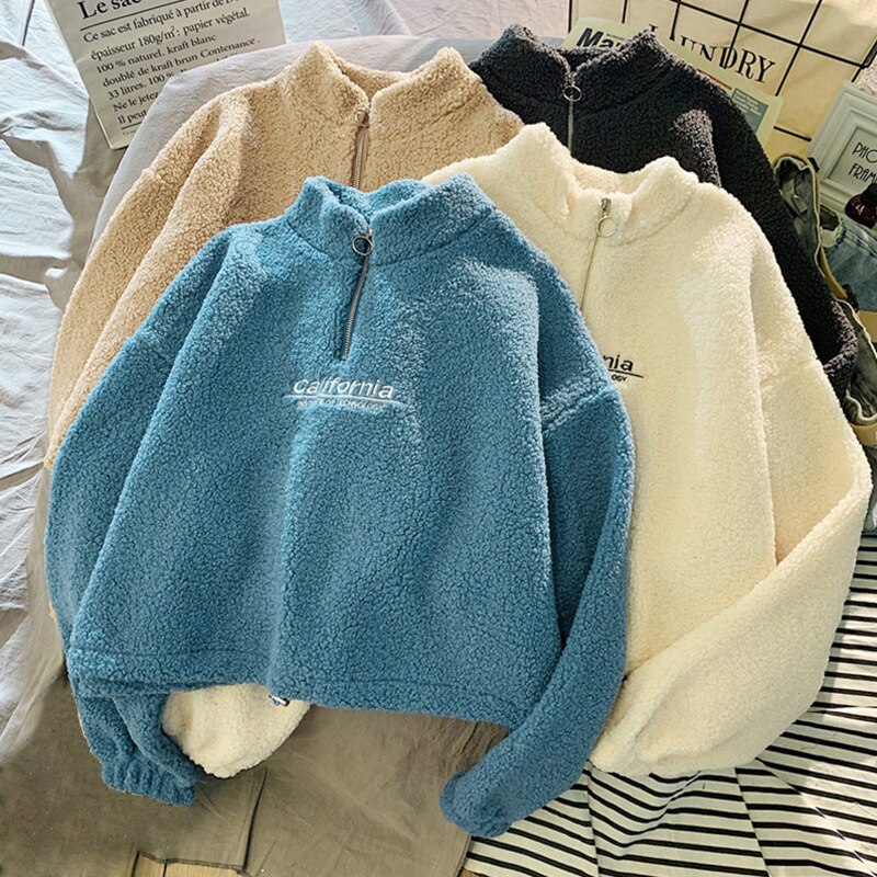 CaliShirt | Women's Cosy Fleece Pullover for Chilly Days-Beige-M-State of Style