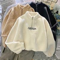 CaliShirt | Women's Cosy Fleece Pullover for Chilly Days-Beige-M-State of Style