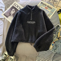 CaliShirt | Women's Cosy Fleece Pullover for Chilly Days-Black-M-State of Style