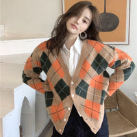 CallVest | Women's V-Neck Knit Cardigan-Brown-One Size-State of Style