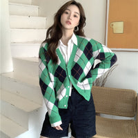 CallVest | Women's V-Neck Knit Cardigan-Green-One Size-State of Style