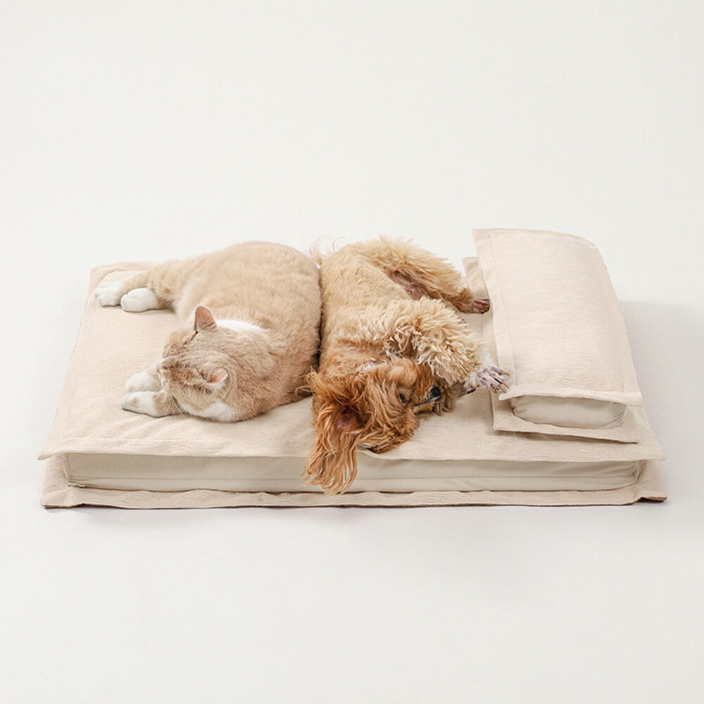Calming Dog Bed - CozyCalm Deep Sleep-Beige-S-State of Style
