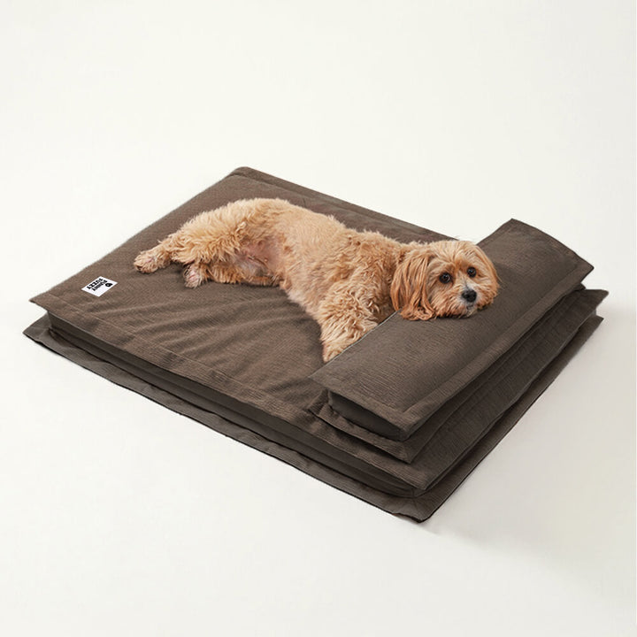 Calming Dog Bed - CozyCalm Deep Sleep-Brown-S-State of Style