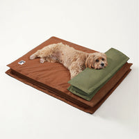Calming Dog Bed - CozyCalm Deep Sleep-Orange Green-S-State of Style