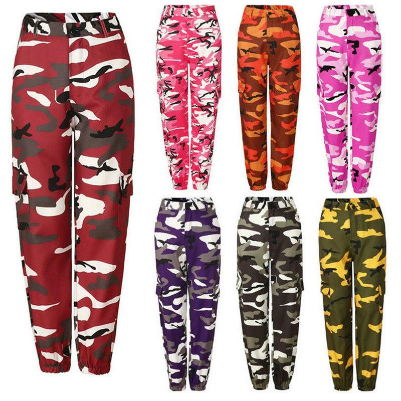 Camo Joggers | Stylish & Comfortable Cargo Pants-Orange-S-State of Style