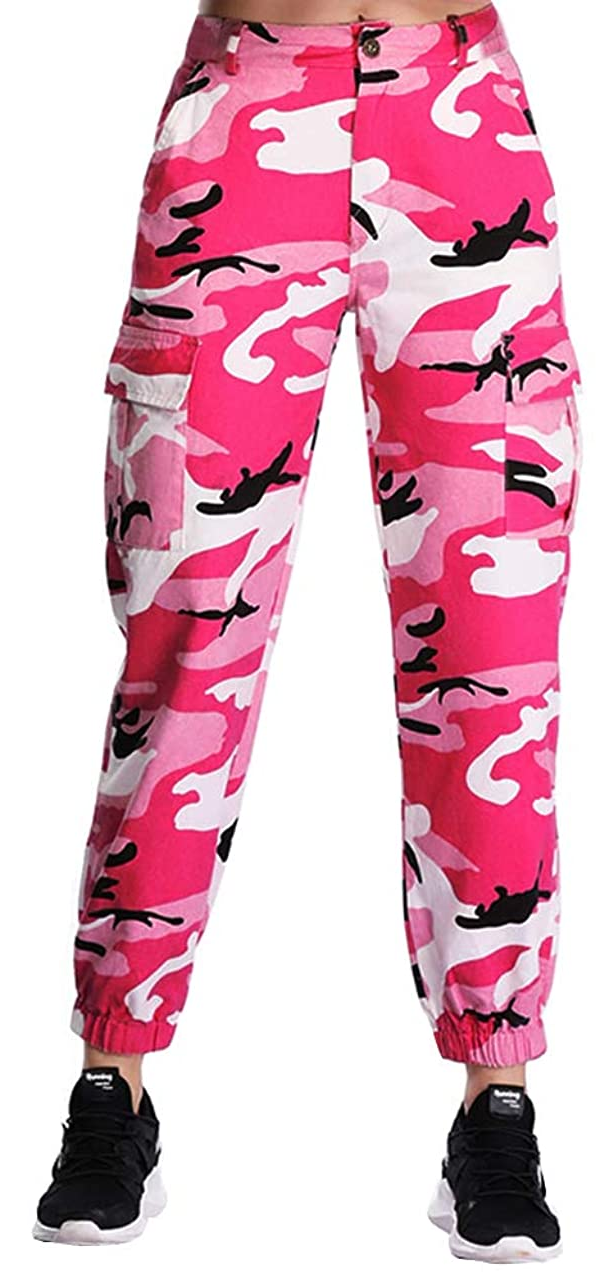 Camo Joggers | Stylish & Comfortable Cargo Pants-Pink 2-S-State of Style