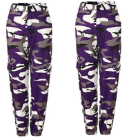 Camo Joggers | Stylish & Comfortable Cargo Pants-Purple-S-State of Style