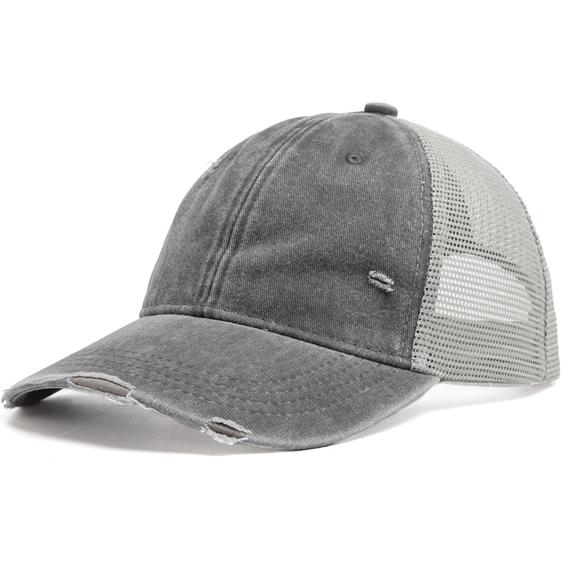 Cap with braid opening & mesh design – buy 1, get 1 free – Liora-Gray-State of Style