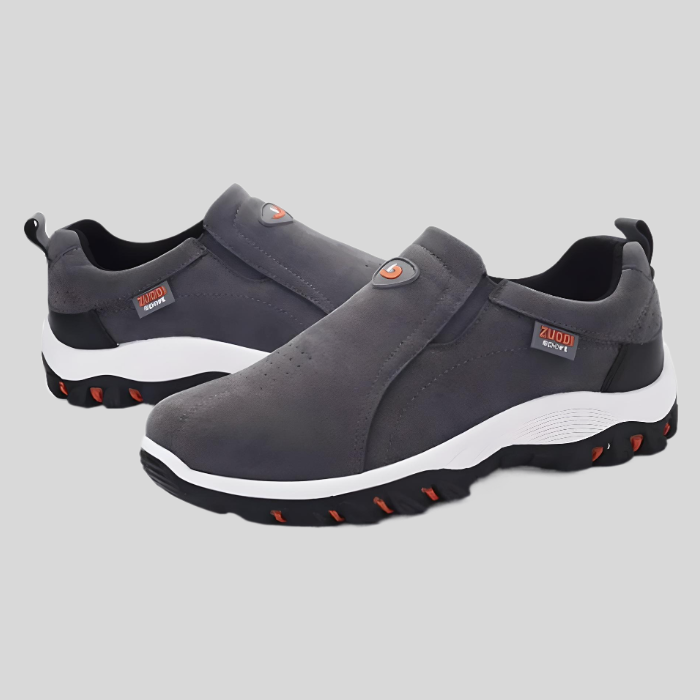 Carl | Low-Cut Slip-On Shoes with Logo & Tag Detail-Black-5.0-State of Style