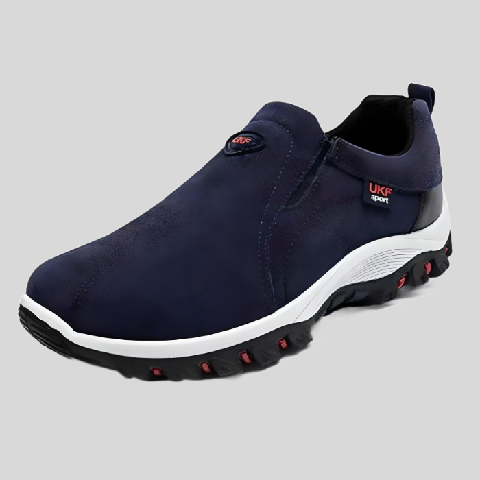 Carl | Low-Cut Slip-On Shoes with Logo & Tag Detail-Blue-5.0-State of Style
