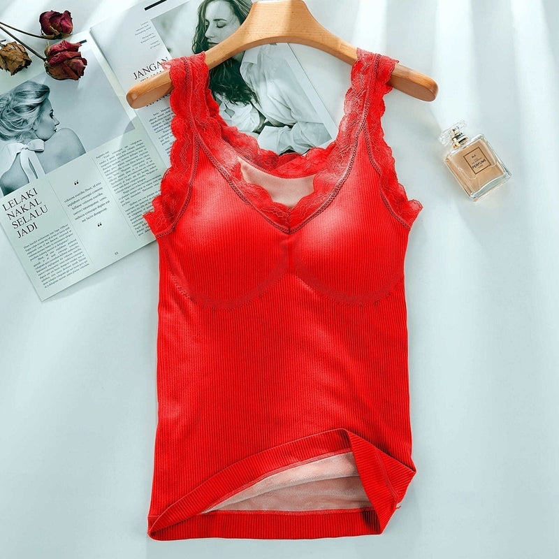 CarlijnesShirt | Women's Soft & Breathable Camisole-Red-M-State of Style