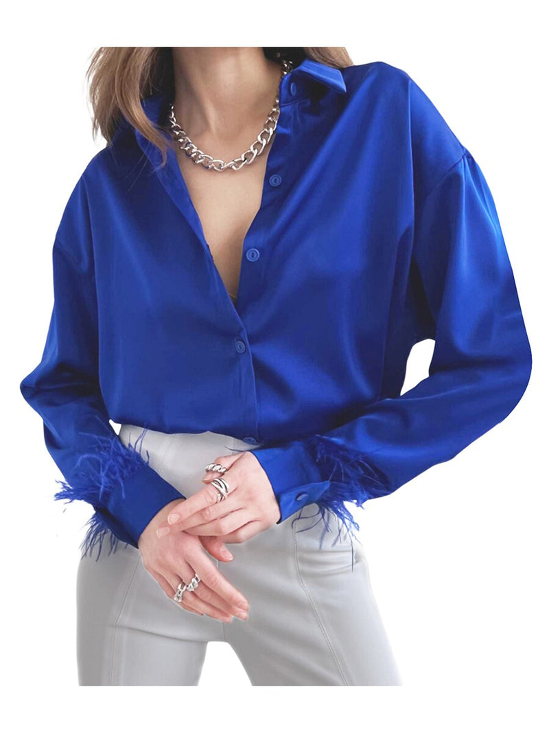 CarlijnsBlouse | Women's Elegant & Versatile Blouse-Blue-S-State of Style