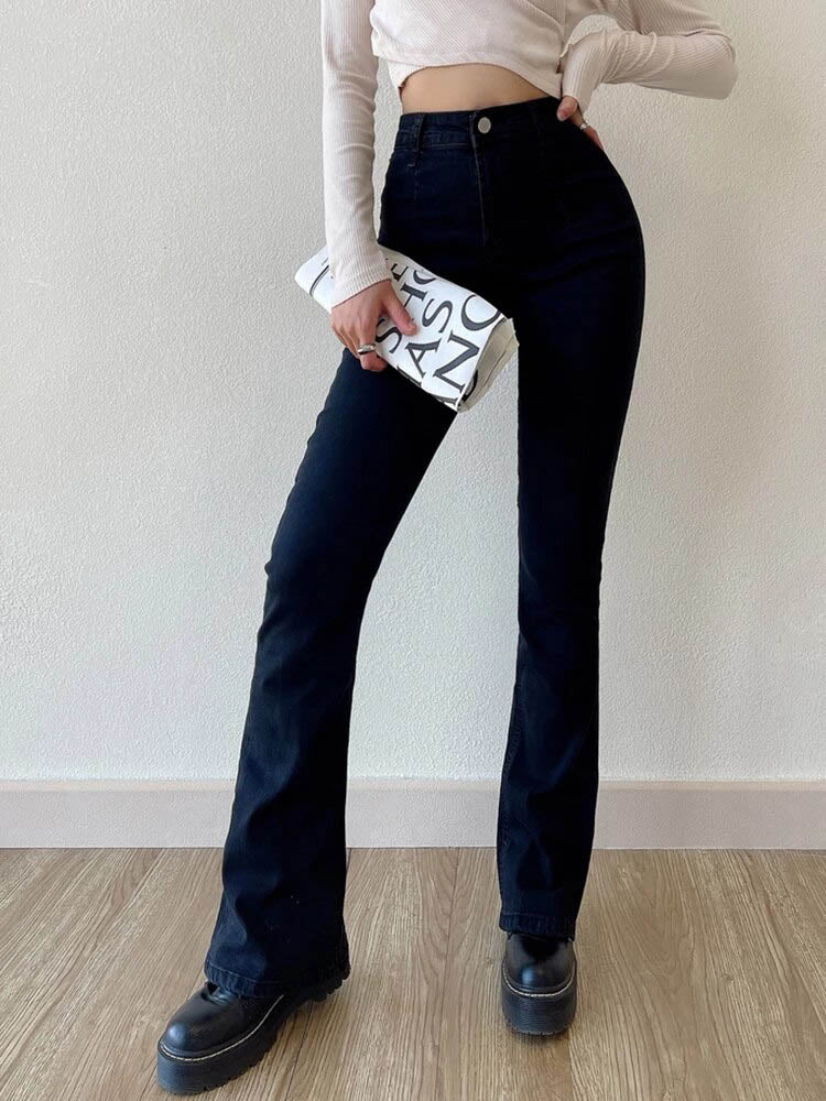 CarlinesPants | Women's Stretchy & Comfortable Jeans-Black-S-State of Style