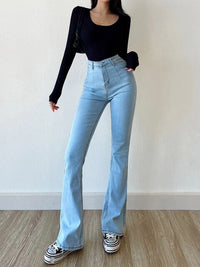 CarlinesPants | Women's Stretchy & Comfortable Jeans-Light Blue-S-State of Style