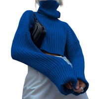 CarlinesShirt | Women's Classic Turtleneck Sweater-Blue-S-State of Style