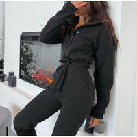 CarriesPack I High-Collar Tracksuit for Women-Black-S-State of Style