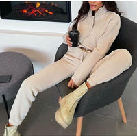 CarriesPack I High-Collar Tracksuit for Women-Black-S-State of Style