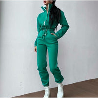CarriesPack I High-Collar Tracksuit for Women-Black-S-State of Style