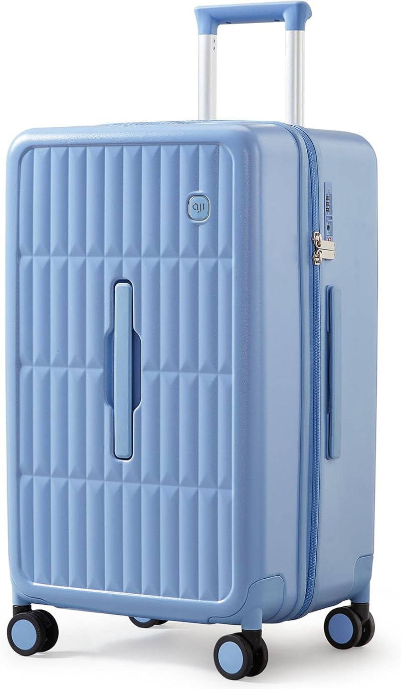 Large Hard-Shell Checked Suitcase with 8 Spinner Wheels